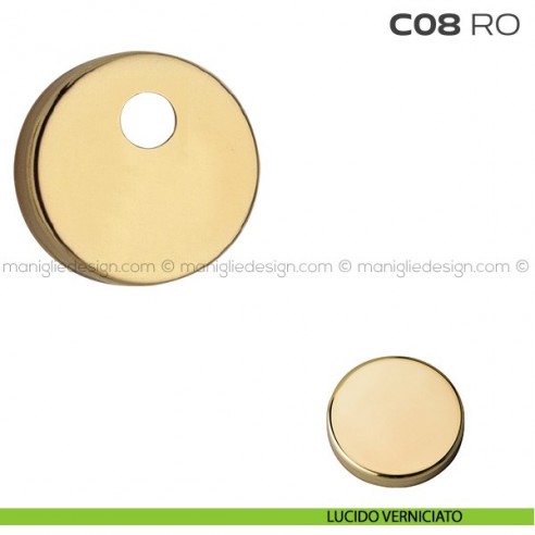 Bocchetta tonda con foro asse per cilindretti con codolo diametro 50 mm C08RO Reguitti lucido verniciato