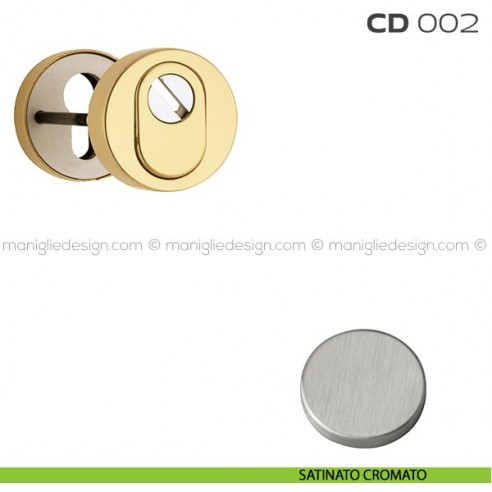 Bocchette di sicurezza tonde diametro 52 mm CD002 Reguitti satinato cromato