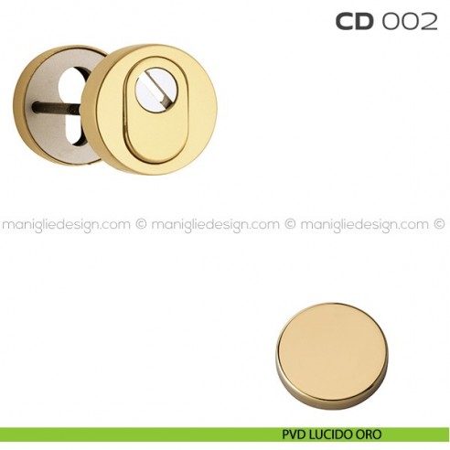 Bocchette di sicurezza tonde diametro 52 mm CD002 Reguitti PVD lucido oro