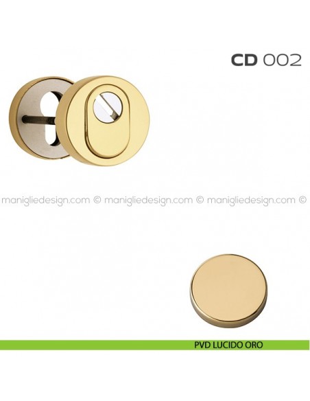 Bocchette di sicurezza tonde diametro 52 mm CD002 Reguitti PVD lucido oro