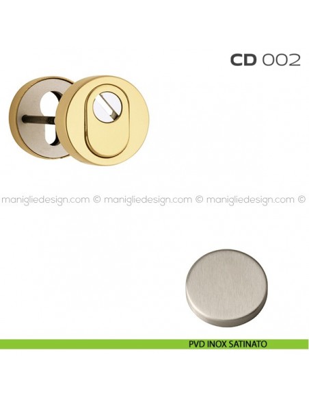 Bocchette di sicurezza tonde diametro 52 mm CD002 Reguitti PVD inox satinato
