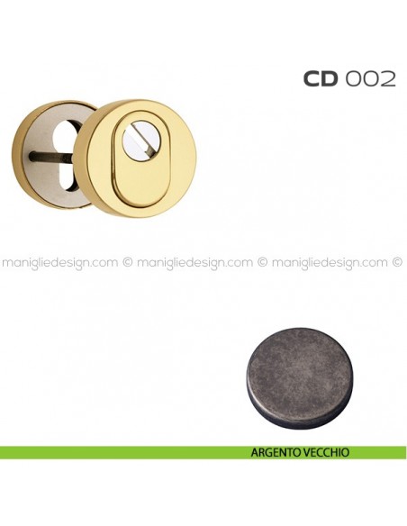 Bocchette di sicurezza tonde diametro 52 mm CD002 Reguitti argento vecchio