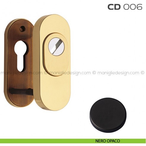 Bocchette di sicurezza ovali 92x35 mm CD006 Reguitti nero opaco RAL 9005