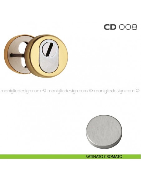 Bocchette di sicurezza tonde diametro 53 mm CD008 Reguitti satinato cromato