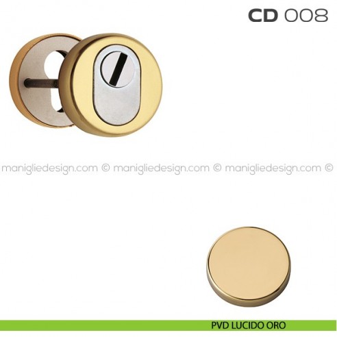 Bocchette di sicurezza tonde diametro 53 mm CD008 Reguitti PVD lucido oro