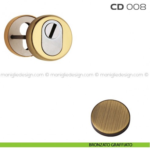Bocchette di sicurezza tonde diametro 53 mm CD008 Reguitti bronzato graffiato