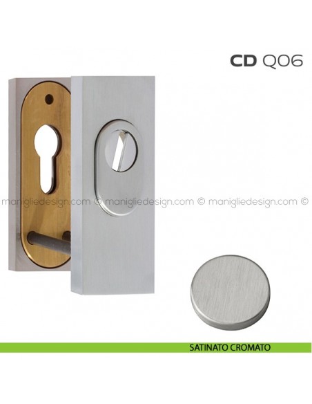 Bocchette di sicurezza rettangolari 36x93 mm CDQ06 Reguitti satinato cromato