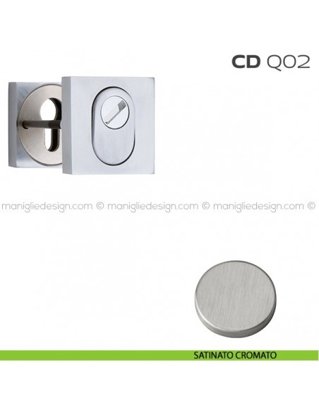 Bocchette di sicurezza quadrate 53x53 mm CDQ02 Reguitti satinato cromato