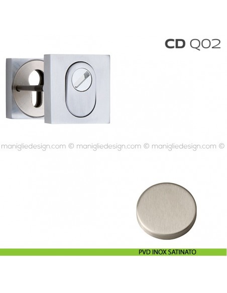 Bocchette di sicurezza quadrate 53x53 mm CDQ02 Reguitti PVD inox satinato