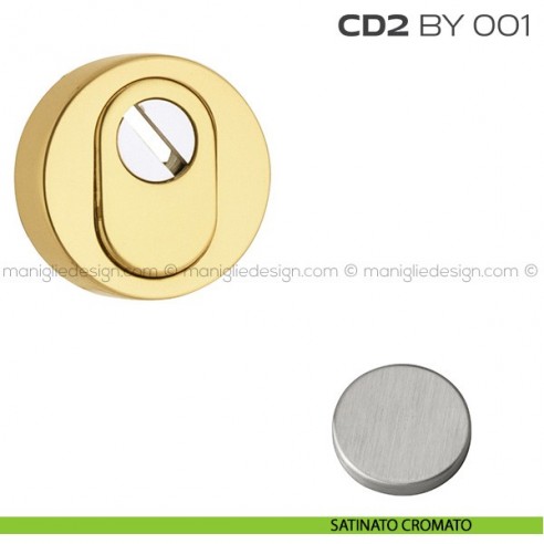 Bocchetta tonda con blocco defender diametro 53 mm CD2BY001 Reguitti satinato cromato