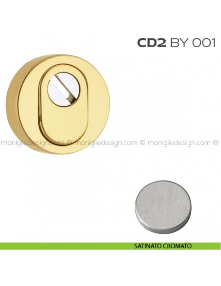 Bocchetta tonda con blocco defender diametro 53 mm CD2BY001 Reguitti satinato cromato