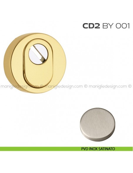 Bocchetta tonda con blocco defender diametro 53 mm CD2BY001 Reguitti PVD inox satinato