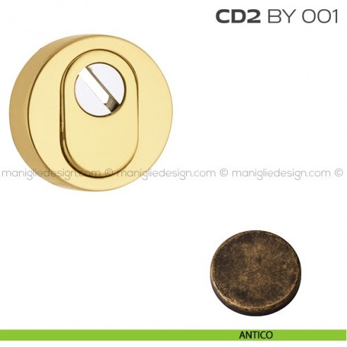 Bocchetta tonda con blocco defender diametro 53 mm CD2BY001 Reguitti antico