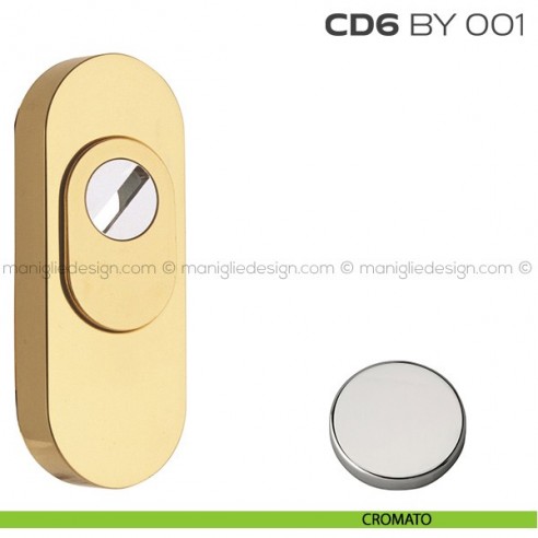 Bocchetta ovale con blocco defender 92x35 mm CD6BY001 Reguitti cromato