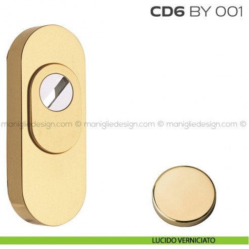 Bocchetta ovale con blocco defender 92x35 mm CD6BY001 Reguitti lucido verniciato