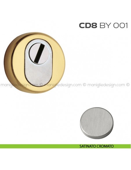 Bocchetta tonda di sicurezza diametro 53 mm CD8BY001 Reguitti satinato cromato