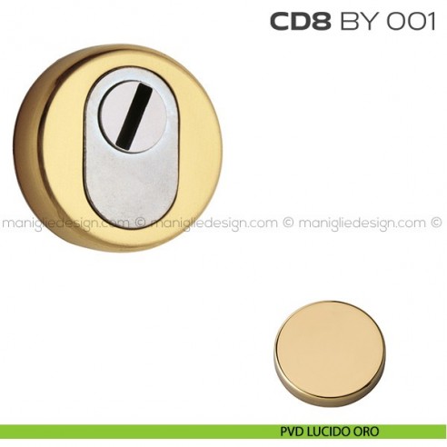 Bocchetta tonda di sicurezza diametro 53 mm CD8BY001 Reguitti PVD lucido oro