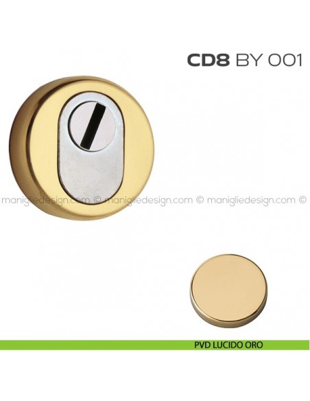 Bocchetta tonda di sicurezza diametro 53 mm CD8BY001 Reguitti PVD lucido oro