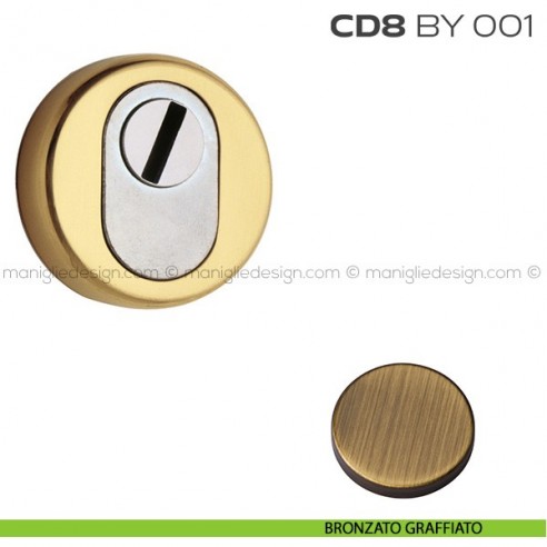 Bocchetta tonda di sicurezza diametro 53 mm CD8BY001 Reguitti bronzato graffiato