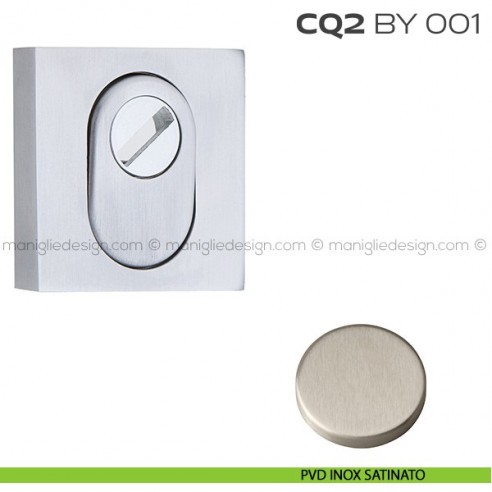 Bocchetta quadrata con blocco defender 53x53 mm CQ2BY001 Reguitti PVD inox satinato