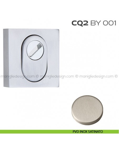 Bocchetta quadrata con blocco defender 53x53 mm CQ2BY001 Reguitti PVD inox satinato