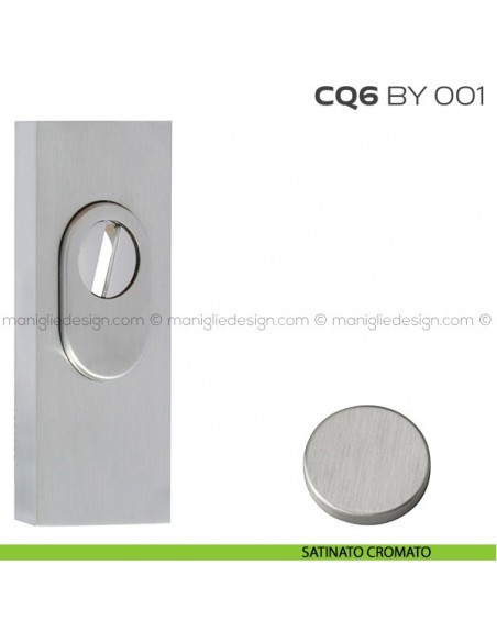 Bocchetta rettangolare con blocco defender 93x36 mm CQ6BY001 Reguitti satinato cromato