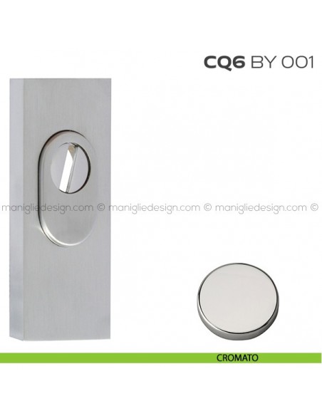 Bocchetta rettangolare con blocco defender 93x36 mm CQ6BY001 Reguitti cromato