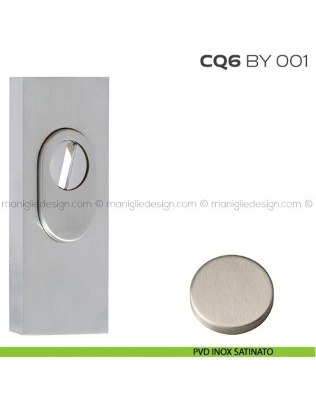 Bocchetta rettangolare con blocco defender 93x36 mm CQ6BY001 Reguitti PVD inox satinato