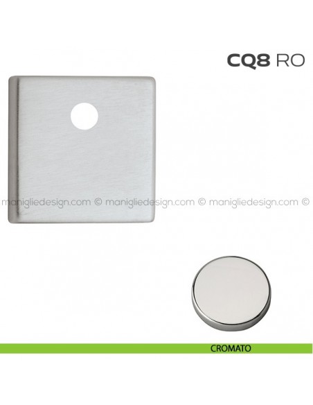 Bocchetta quadrata con foro asse per cilindretti con codolo 50x50 mm CQ8RO Reguitti cromato