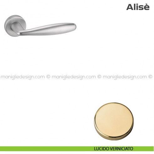 Maniglia per porta blindata con rosetta diametro 45 mm 171HM416 Reguitti lucido verniciato