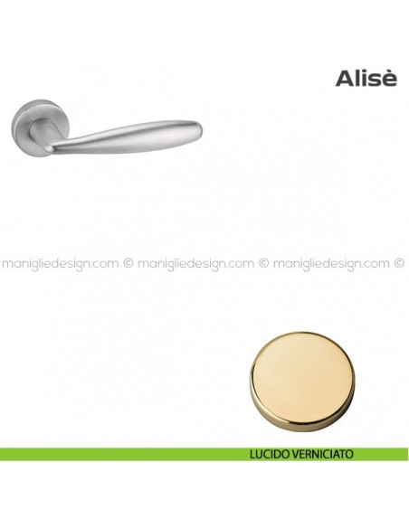 Maniglia per porta blindata con rosetta diametro 45 mm 171HM416 Reguitti lucido verniciato