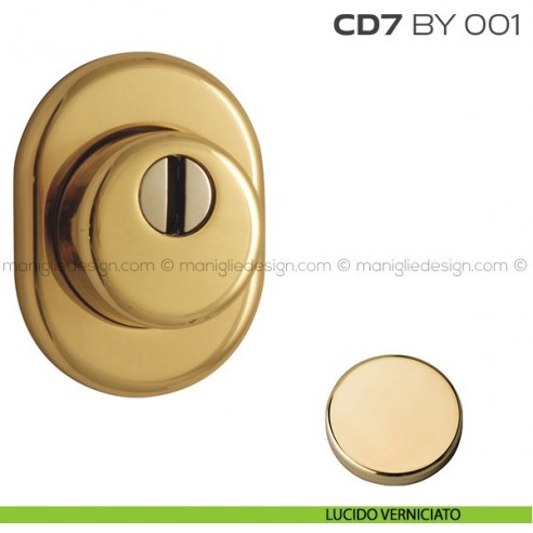 Bocchetta ovale con blocco defender diametro 46 mm CD7BY001 Reguitti lucido verniciato