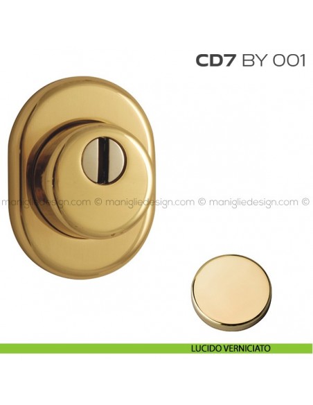 Bocchetta ovale con blocco defender diametro 46 mm CD7BY001 Reguitti lucido verniciato