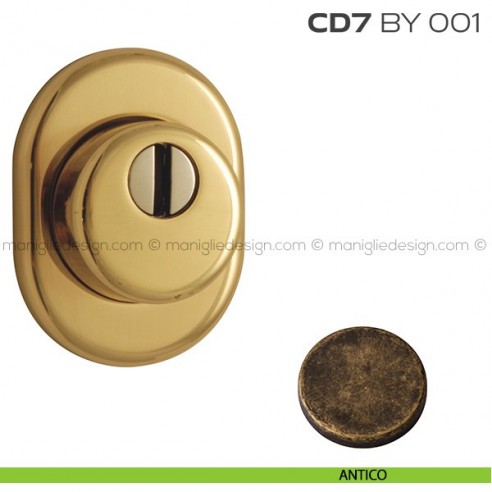 Bocchetta ovale con blocco defender diametro 46 mm CD7BY001 Reguitti antico
