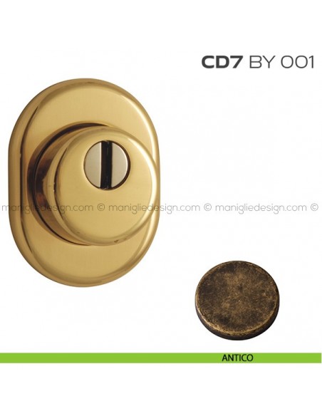 Bocchetta ovale con blocco defender diametro 46 mm CD7BY001 Reguitti antico