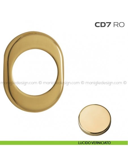 Rosetta ovale per defender con foro diametro 46 mm CD7RO Reguitti lucido verniciato