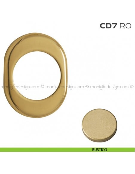 Rosetta ovale per defender con foro diametro 46 mm CD7RO Reguitti rustico