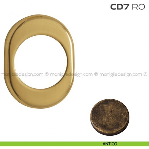 Rosetta ovale per defender con foro diametro 46 mm CD7RO Reguitti antico