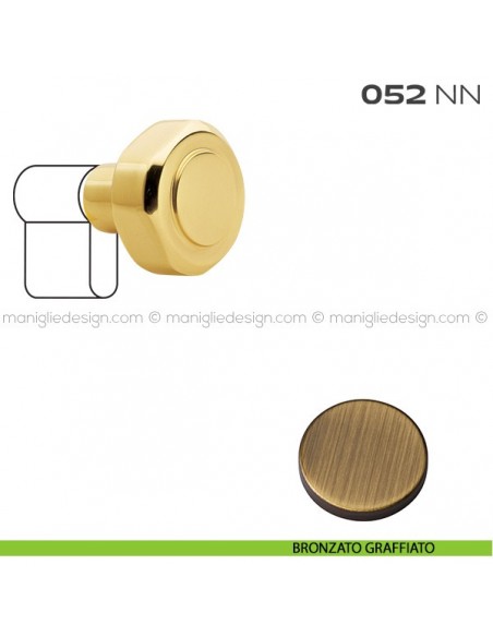 Pomolo per cilindro diametro 45 mm 052NN Reguitti bronzato graffiato