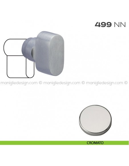 Pomolo per cilindro 499NN Reguitti cromato
