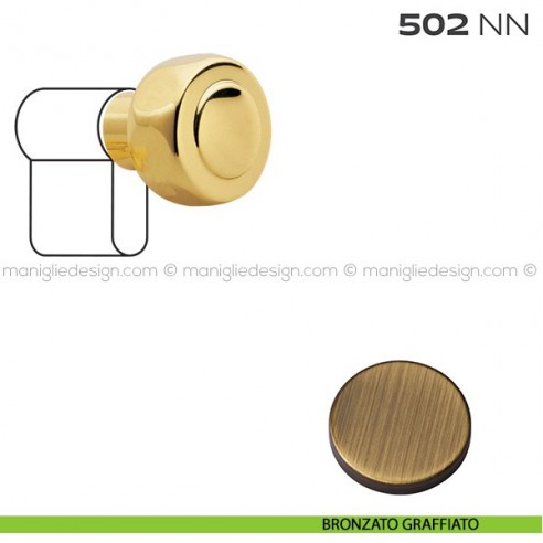 Pomolo per cilindro diametro 34 mm 502NN Reguitti bronzato graffiato
