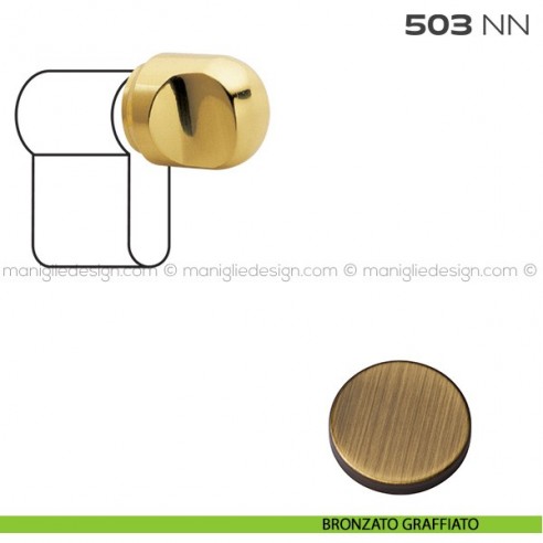 Pomolo per cilindro diametro 21 mm 503NN Reguitti bronzato graffiato