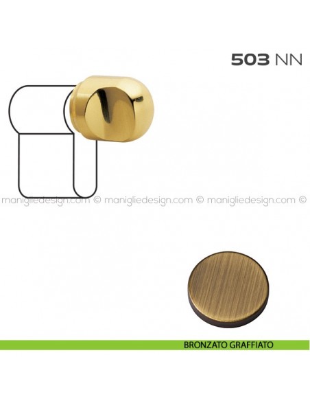 Pomolo per cilindro diametro 21 mm 503NN Reguitti bronzato graffiato