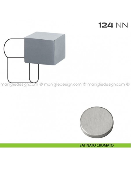 Pomolo per cilindro quadro 124NN Reguitti satinato cromato