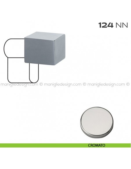 Pomolo per cilindro quadro 124NN Reguitti cromato