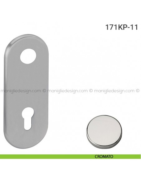 Placca per porta blindata foro yale distanza 85 mm 171KP Reguitti cromato