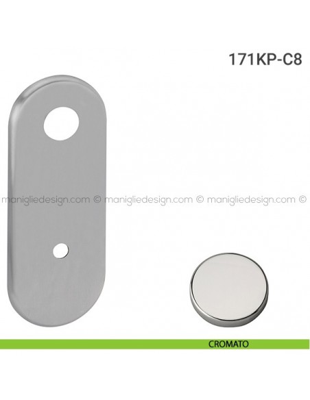 Placca per porta blindata foro codolo cilindro distanza 85 mm 171KP Reguitti cromato
