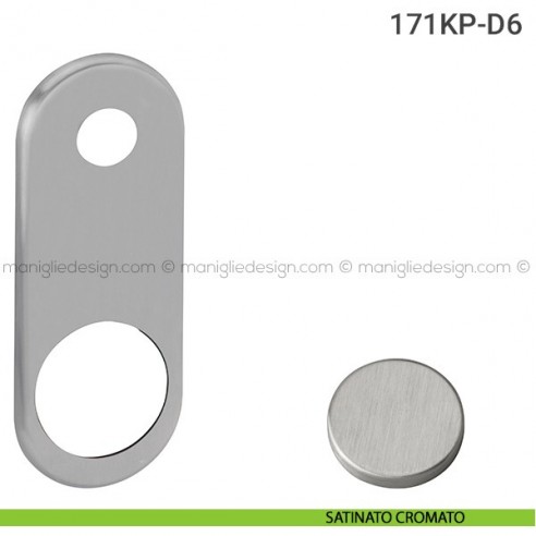Placca per porta blindata per defender diametro 46 mm 171KP Reguitti satinato cromato