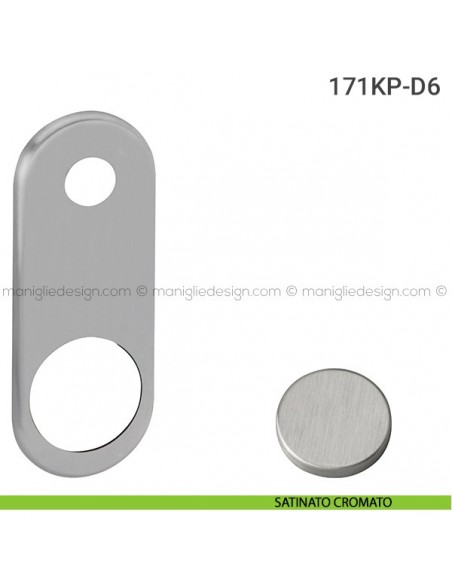 Placca per porta blindata per defender diametro 46 mm 171KP Reguitti satinato cromato