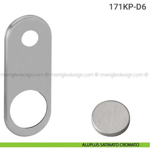 Placca per porta blindata per defender diametro 46 mm 171KP Reguitti aluplus satinato cromato